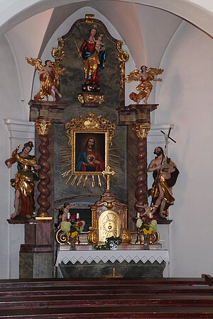Groß-Gerungs, Pfarrkirche hl. Margareta, Seitenaltar, Mitte 18. Jh.